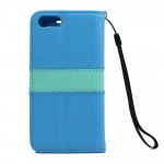 Wholesale iPhone 7 Plus Magnetic Flip Leather Wallet Case (Blue)